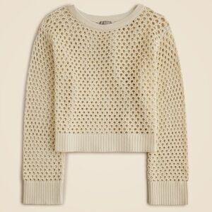 Pointelle boatneck sweater